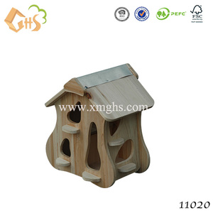 Sin terminar de madera pequeña chino jaula de pájaros - Product Image 1