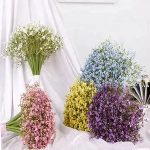 Artificial flower plastic babysbreath for home wedding decorations