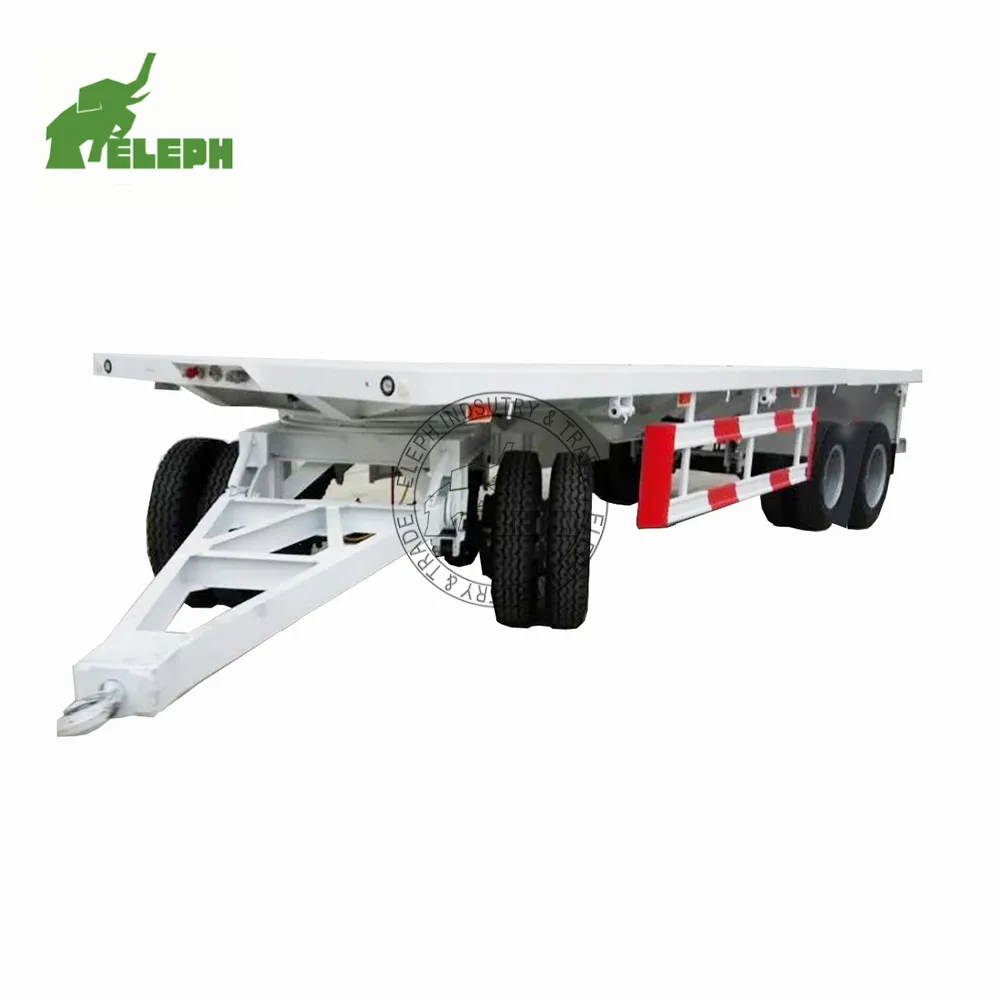 10-60 ton 20ft 40ft Dissel Towing Volledige Flatbed Trailer