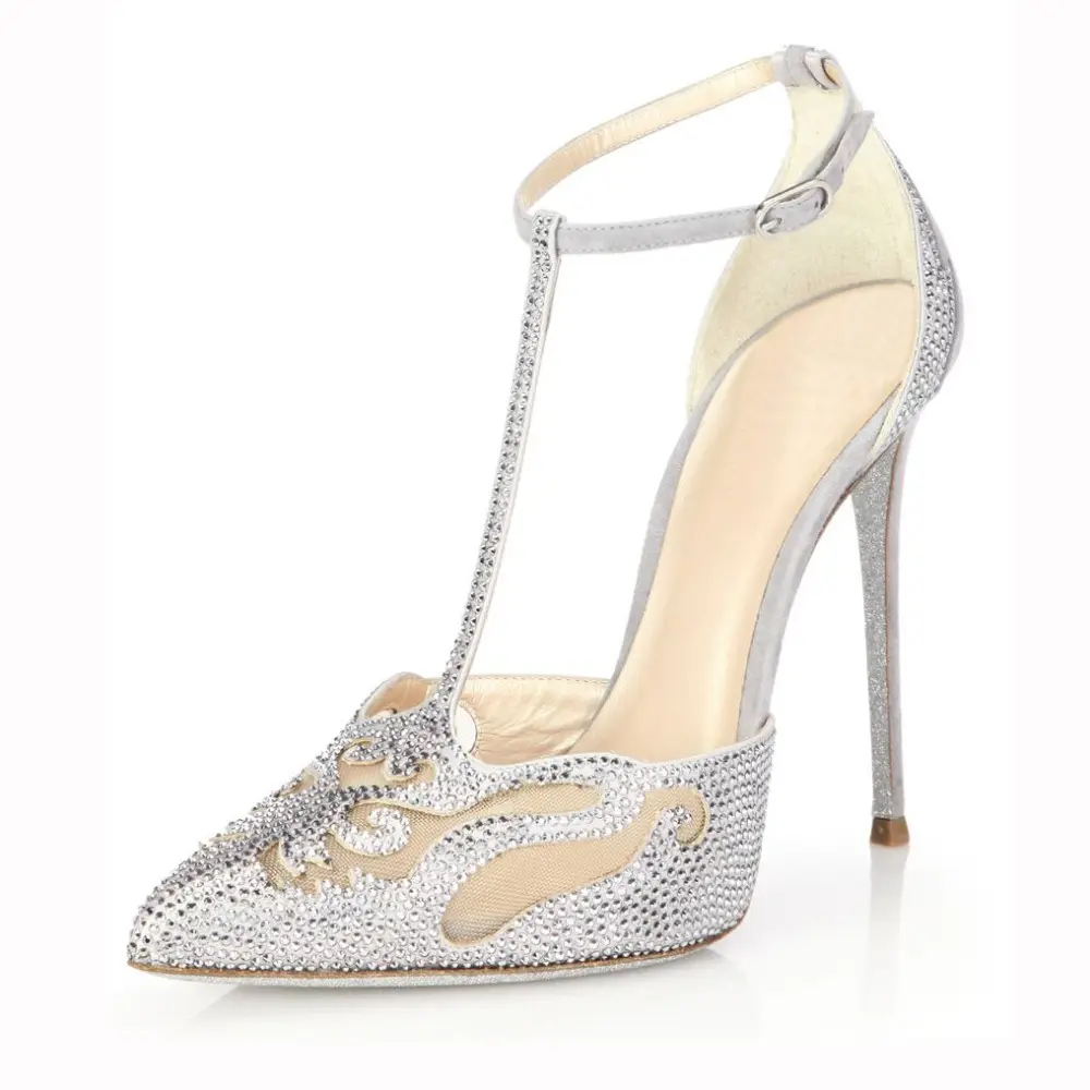 Hot fix design customize latest ladies luxury heels brand high heel shoes for women wedding sandals