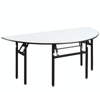 Demi-cercle solitaire thème fou prix courbé pliant banquet table à manger
