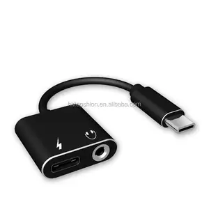 Chất Lượng Cao Loại C Adapter 2 Trong 1 USB Loại C Đến 3.5 Mm Jack Adapter Âm Thanh Cáp Chuyển Đổi