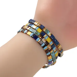 Custom Colorful Go2boho Bohemian Bracelet Miyuki Bracelets Women Summer Beach Jewelry Insta Janpan Miyuki Tila Beads