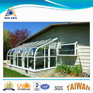 โรงรถโพลีคาร์บอเนตใสหลังคาโพลีคาร์บอเนตพร้อมกรอบพลาสติก - Product Image 5