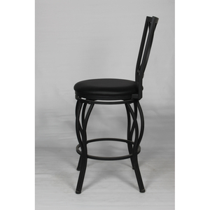 <span class=keywords><strong>Tabouret</strong></span> de bar pivotant moderne à <span class=keywords><strong>hauteur</strong></span> réglable pour l'extérieur de la maison cadre métallique en fer pour la cuisine petit déjeuner café-bar - Product Image 3