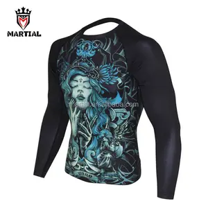 特殊数字图案紧身 Rashguard MMA