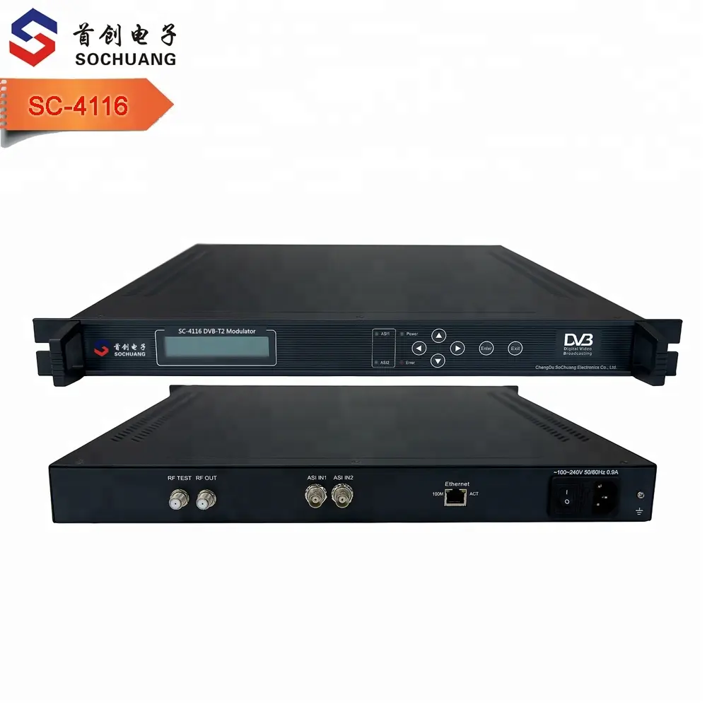 Digitale Tv Dvb-t2 Modulator (1 * Asi/1 * Ip In, DVB-T2 Rf Out)