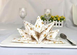 <span class=keywords><strong>Serviettes</strong></span> de table colorées jetables Santian Paper Star 3 plis <span class=keywords><strong>Serviettes</strong></span> de cocktail pré-pliées en paquet - Product Image 5