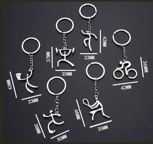 <span class=keywords><strong>Porte</strong></span>-clés logo de sport en métal créatif, 1 pièce, <span class=keywords><strong>porte</strong></span>-clés, pour vélo, course, football, <span class=keywords><strong>basket</strong></span>-ball - Product Image 2