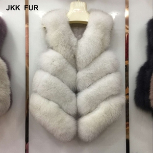 <strong>Women's</strong> 4 Rows Fur Vest Real Soft Thick Fox Fur Waistcoat Lady Winter Genuine Fashion <strong>Gilet</strong> Wholesale / Retail S1677 - Product Image 2