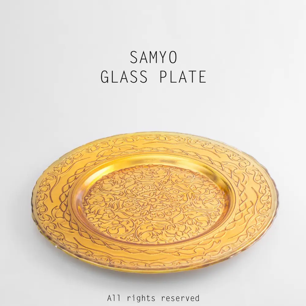 Samyo 13" vàng kính sạc Plater với trang trí pattens