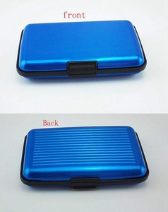 Portafoglio di Sicurezza Minimalista in Alluminio con Blocco RFID per Carte di Credito e Documenti, con Chiusura a Bottone e Clip Portadenaro, Custodia Rigida - Product Image 5