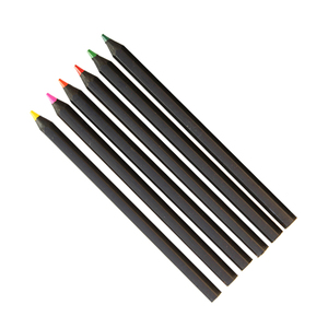 Prezzo di fabbrica matite colorate con Design personalizzato 12 conteggi Set di matite da disegno a colori per scuola d'<span class=keywords><strong>arte</strong></span> in legno nero per bambini bambini - Product Image 1