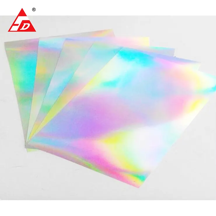 Holographische aufkleber label self adhesive papier filme in blatt oder rolle