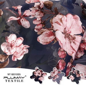 Trung Quốc shaoxing lưới vải Polyester kỹ thuật số Đồng in hoa cho trang phục may mặc quần áo dệt tùy chỉnh đàn hồi thời trang - Product Image 5