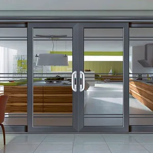 新型铝合金玻璃门阳台超薄铝合金滑门，用于进口无框折叠门