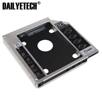 9.5mm Universal SATA 2nd HDD Caddy SSD Hard Drive +Panel for DVD-ROM Optical Bay