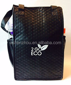 más barato personalizado fácil transporte no tejido compartimentos plegable aislado vino <span class=keywords><strong>2</strong></span> botella bolsa de frío - Product Image 1