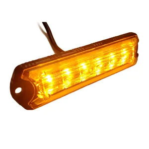 הגעה חדשה 12-24V 6 LED משטח הר אזהרה מהבהב גריל Strobe Lighthead