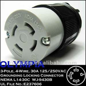 30A 125/250VAC ตัวเชื่อมต่อสายดิน NEMA L14-30 - Product Image 2