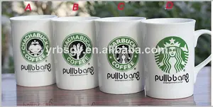 Nouveau 2014 arrivée. 4 style starbucks bone china tasse de café fournisseur de la Chine