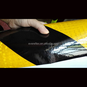 Black and <strong>Fluorescent</strong> Yellow Lime Reflective Chevron Sheeting <strong>Vinyl</strong> - Product Image 5