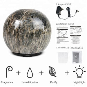 Trang Trí Trang Nhã Đá Cẩm Thạch Gốm Máy Tạo Độ Ẩm Không Khí Điện Siêu Âm Tinh Dầu Khuếch Tán Hương Thơm - Product Image 4