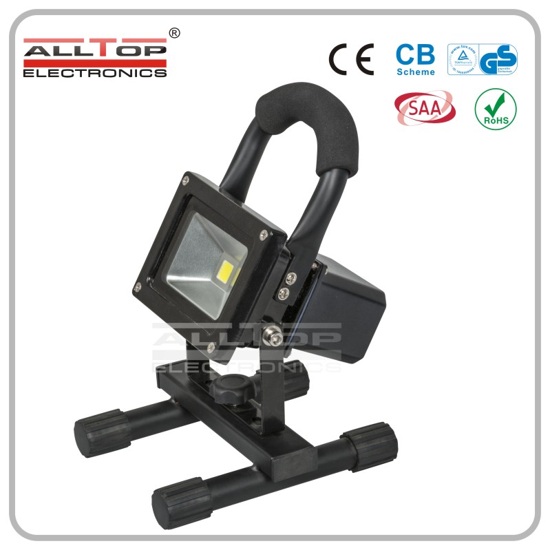 Открытый водонепроницаемый новый мини движимого 10 вт перезаряжаемый светодиодный прожектор