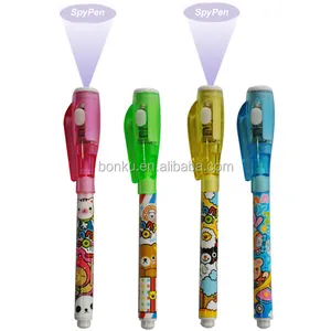 Stylo lampe UV à led, jouet, cadeau, stylo à encre en plastique invisible, lumière UV - Product Image 1