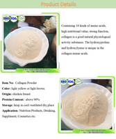 Collagène bovin hydrolysé en poudre, type I, 95% de protéines, sacs de 1 kg et 25 kg, marque Hua Xuan