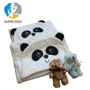 SuperSeed AB-11508 Panda Animal Design Baby Hooded <b>Towel</b> Bamboo - Product Image 3
