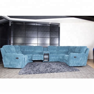 En gros Moderne Canape <span class=keywords><strong>Dangle</strong></span> Tissu 7 Places Manuel Sectionnel Salon Coin Inclinable Canapé Ensemble Avec réfrigérateur - Product Image 2