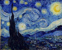 Großhandel hochwertige Kristallglas Kerze Van Gogh Sternen himmel