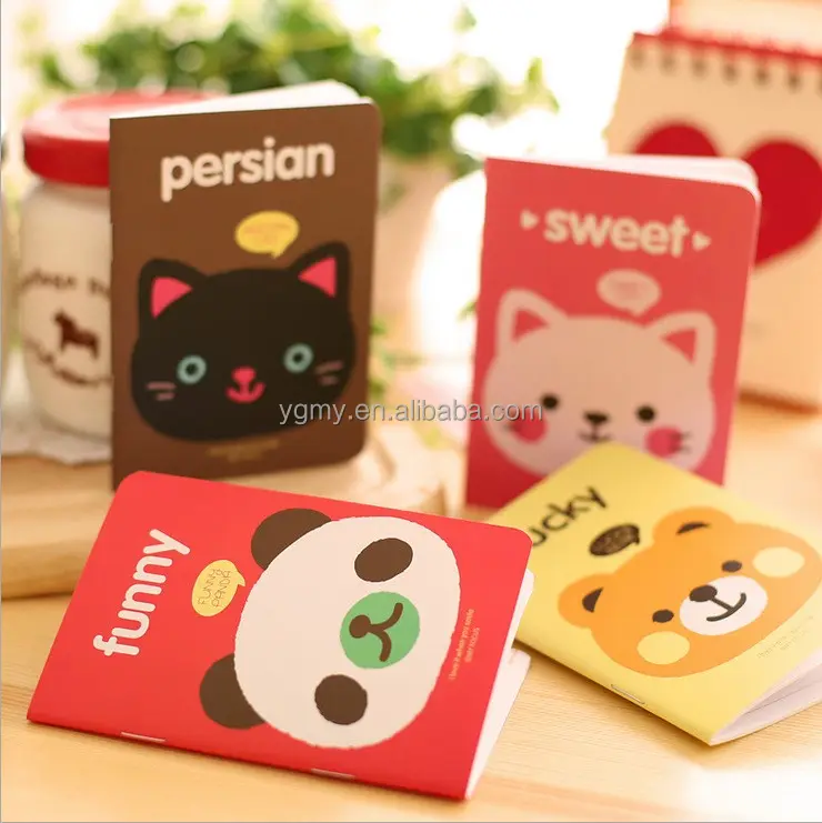 Magista School Material Escolar Kawaii Stationery Cartoons Animals Head Cover Notebook Pocket Exercise Book