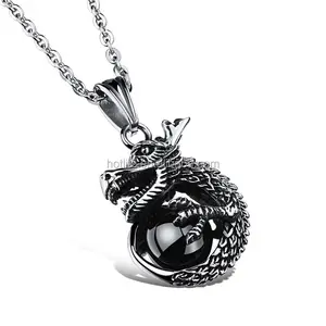 wholesale men jewelry agate casting stainless steel dragon pendants
