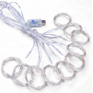 3*3M 300LEDs Copper/Silver Wire 8 Functions Remote Controller USB Connectors Operated Fairy String LED Curtain Lights - Product Image 6