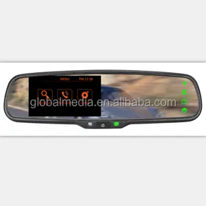 4.3 inch car mirror monitor camera with gps Navigation/Navigator Reverse camera display