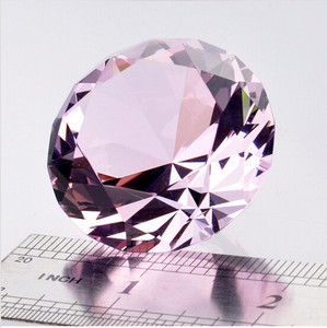 Wholesale Clear K9 Glass Crystal Diamond Crafts Shiny for Pink Crystal Diamond Wedding Decoration