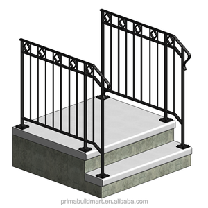 Prima Nouveau Design Prix <span class=keywords><strong>Moins</strong></span> <span class=keywords><strong>Cher</strong></span> Extérieur En Fer Forgé Balcon Escalier Rampe - Product Image 2