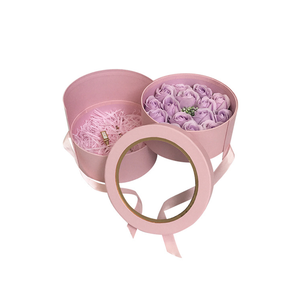 Boîtes à fleurs rondes pour la saint-valentin, vente en gros, avec fenêtre en PVC, livraison gratuite - Product Image 5