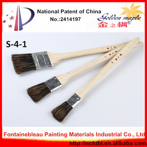 Cerdo s4-1/de cerdas de pelo cepillo de pintura sólida de madera de mango del cepillo de pintura con virola de aluminio - Product Image 1