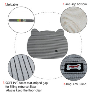 Tapis de tamis antidérapant pour litière chat, antidérapant, capture des déchets des animaux de compagnie, tapis de bol en mousse de PVC, 100 pièces - Product Image 6