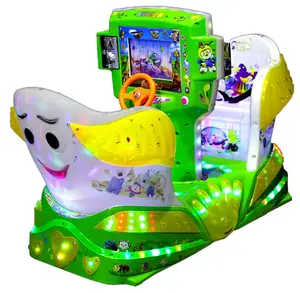 Coin operated amusement park Binary star swing rocking kiddie ride machine