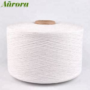 Popular market cotton polyester hand knitting recycled snow white yarn NE28S recycle yarn for weaving knitting