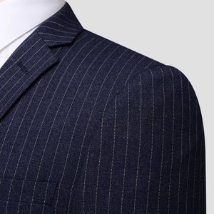 Traje de esmoquin de tres piezas para <span class=keywords><strong>hombre</strong></span> a rayas para <span class=keywords><strong>hombre</strong></span> - Product Image 3