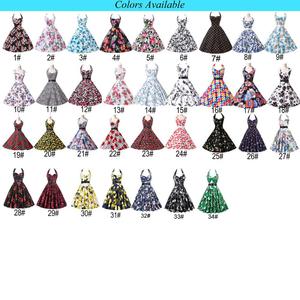 Grazia Karin A Buon Mercato Lunghezza Del Ginocchio del Halter 50s Retro Stile di Limone Pinup Cotone Stampa Abiti CL6075 - Product Image 6