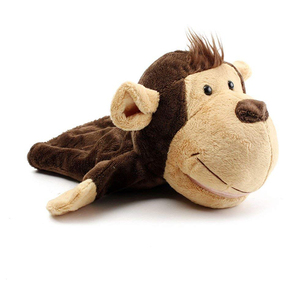 A241 kahverengi maymun açık ağız peluş el toptan kuklalar hayvan eldiven oyuncak bebek hikayesi söylüyorum maymun kukla - Product Image 2