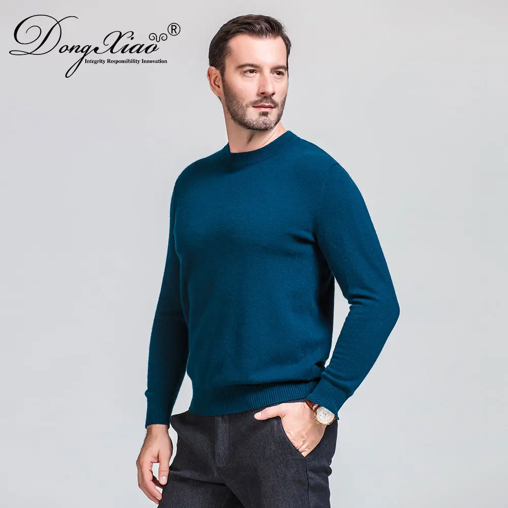 Nueva moda tejer equipo para hombre jacquard intarsia lana suéter modelos de fábrica