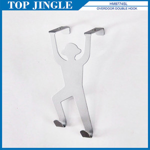 Overdoor Climb Man Shaped Shower Curtain Double <b>Hooks</b> - Product Image 1