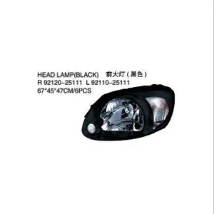 Untuk HYUNDAI Aksen 03-05 Auto Mobil Kepala Lampu (Hitam)